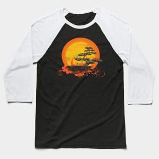 Japanese Bonsai Orange Dawn Baseball T-Shirt